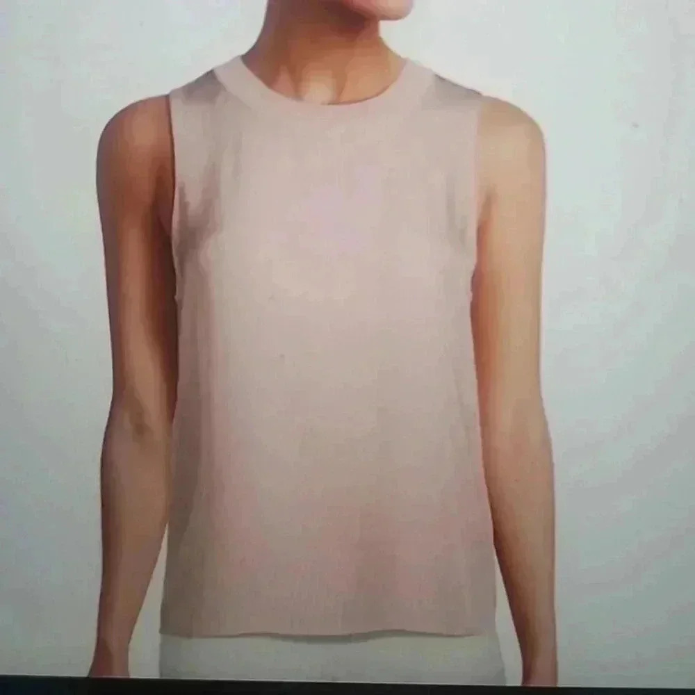 VINCE RIBBED CREWNECK SHELL